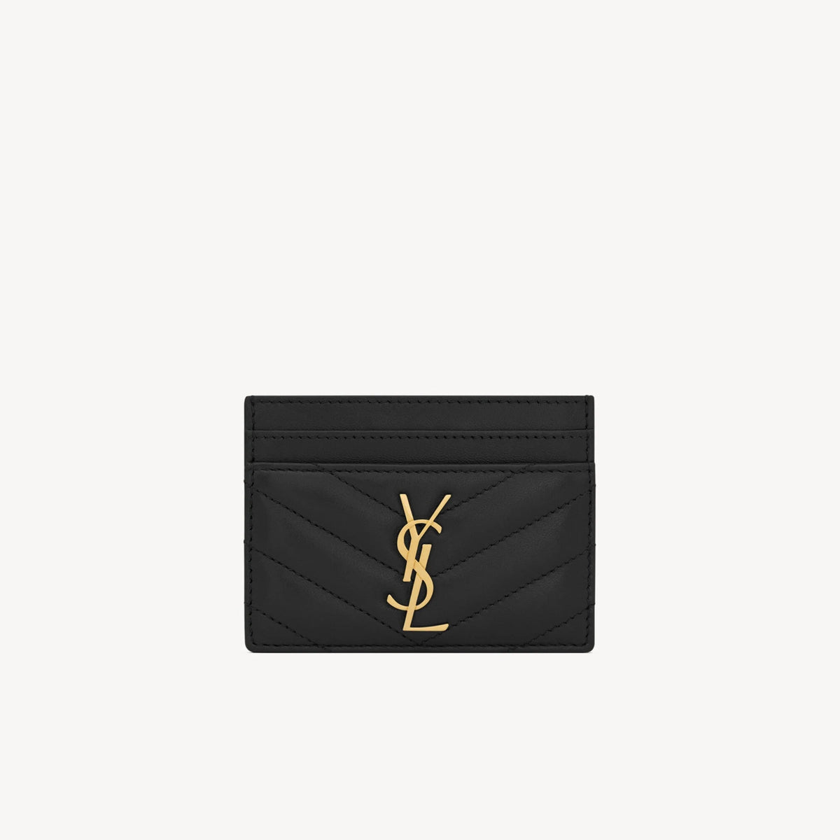 YSL CASSANDRE MATELASSÉ card case in lambskin