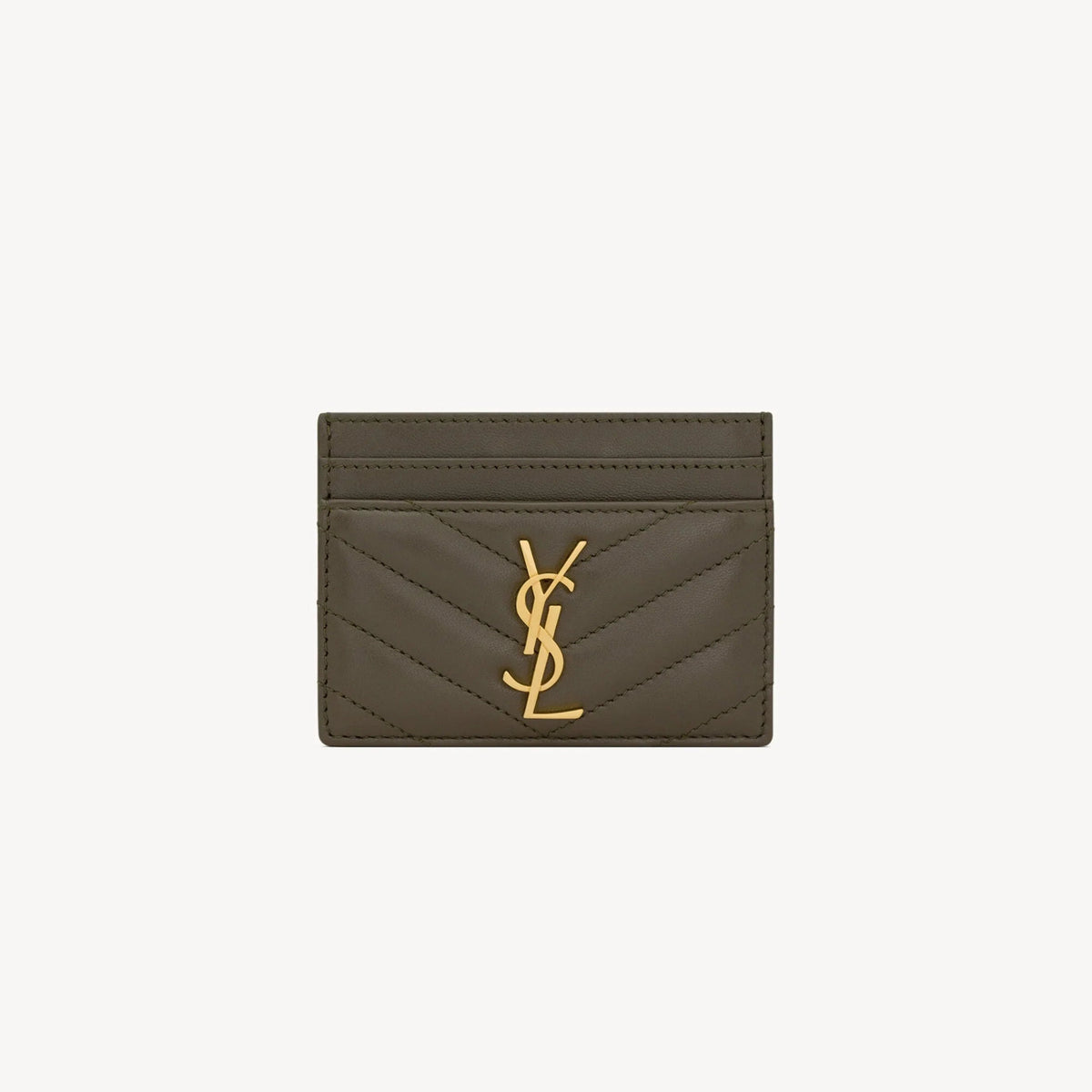 YSL CASSANDRE MATELASSÉ card case in lambskin