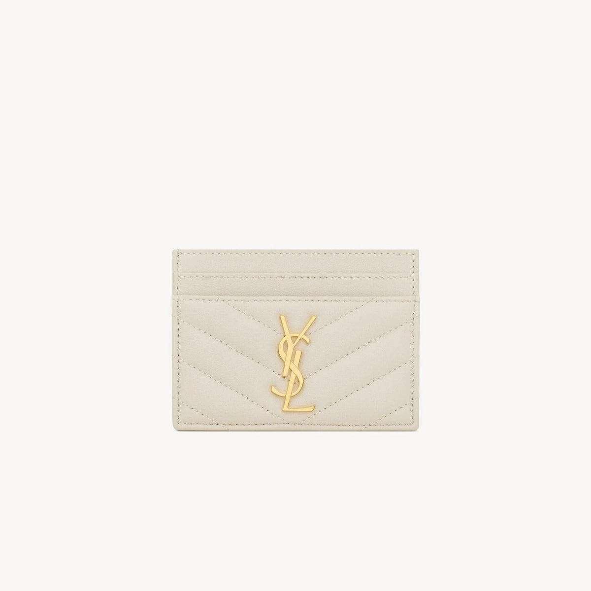 YSL CASSANDRE MATELASSÉ card case in lambskin
