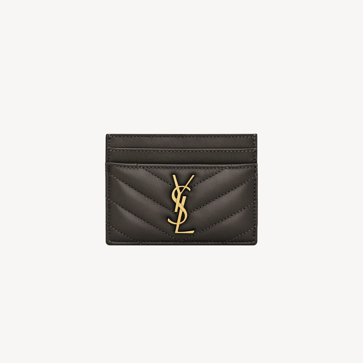 YSL CASSANDRE MATELASSÉ card case in lambskin