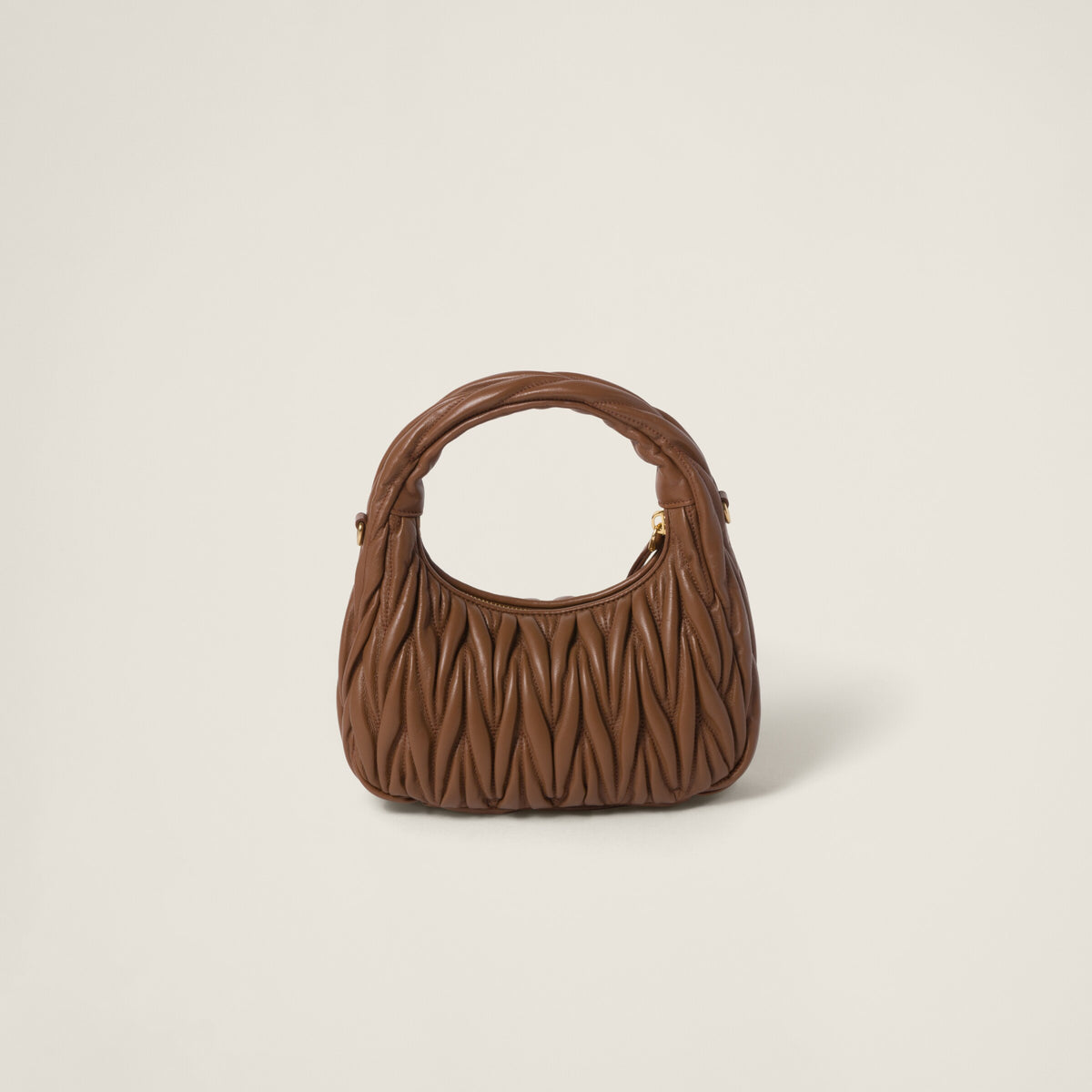 Miu Miu Wander Matelassé Nappa Leather Hobo Bag