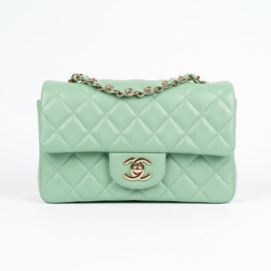 Chanel Mini Flap Bag Top Handle Lambskin
