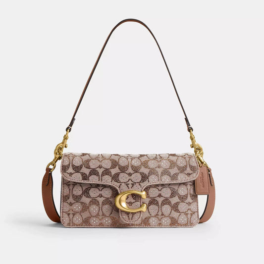 Coach Tabby Shoulder Bag 26 In Crystal Signature Jacquard