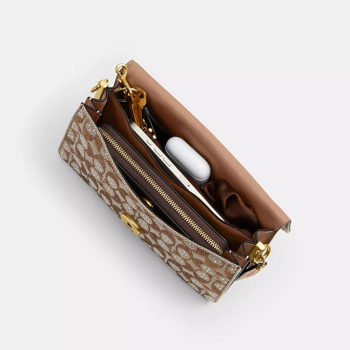 Coach Tabby Shoulder Bag 26 In Crystal Signature Jacquard