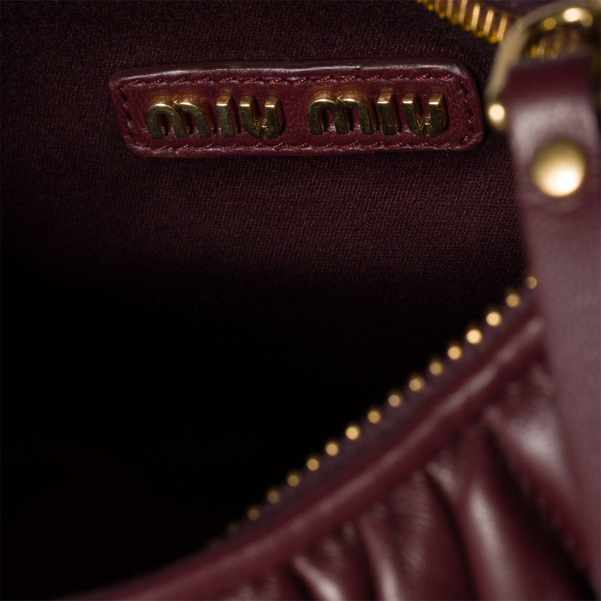 Miu Miu Wander Matelassé Nappa Leather Hobo Bag