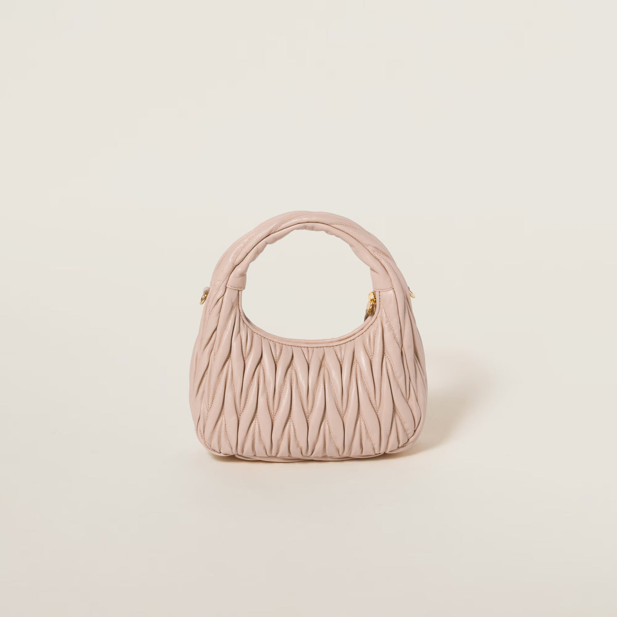 Miu Miu Wander Matelassé Nappa Leather Hobo Bag