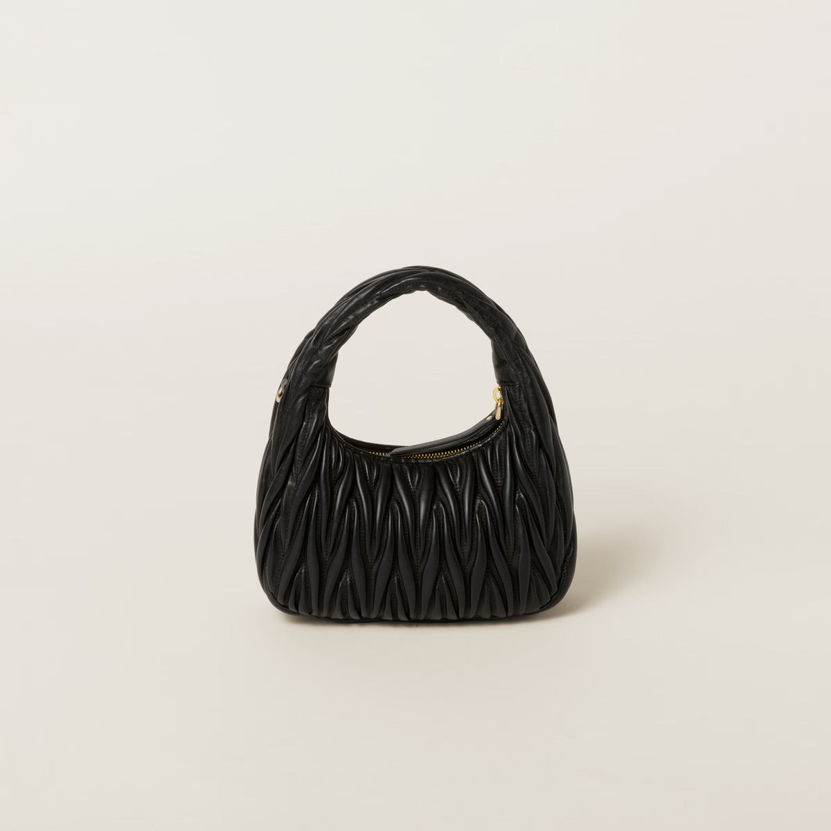 Miu Miu Wander Matelassé Nappa Leather Hobo Bag
