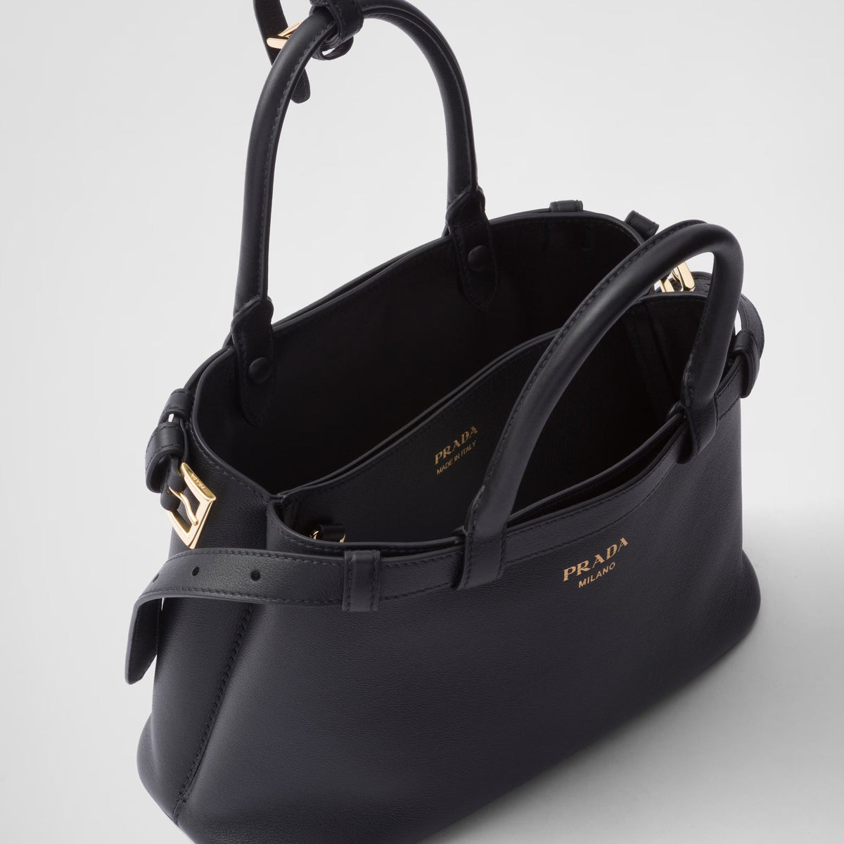 Prada Buckle Small Leather Handbag