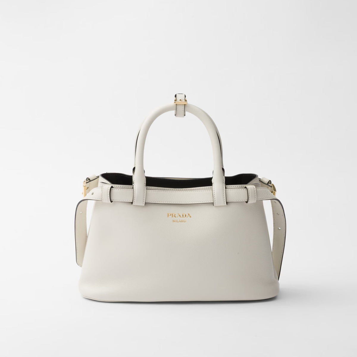 Prada Buckle Small Leather Handbag