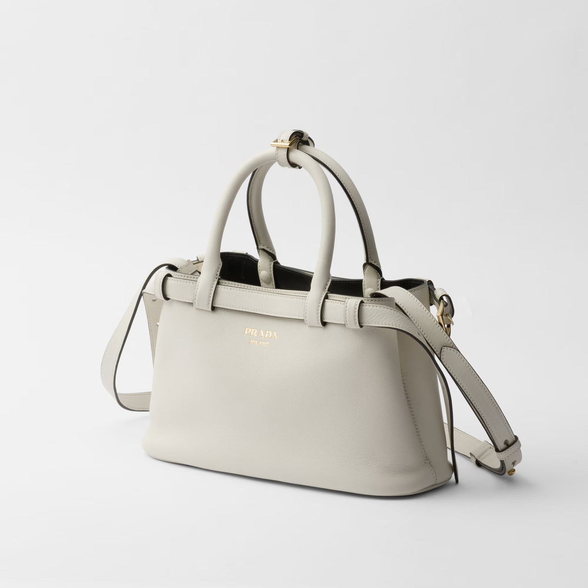 Prada Buckle Small Leather Handbag