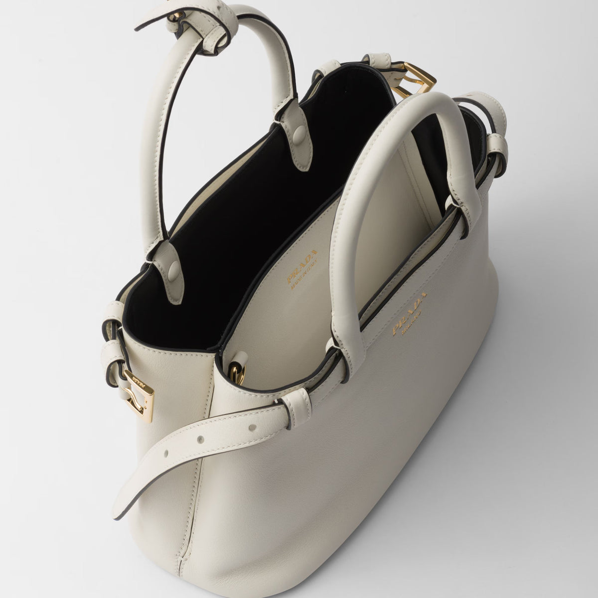 Prada Buckle Small Leather Handbag