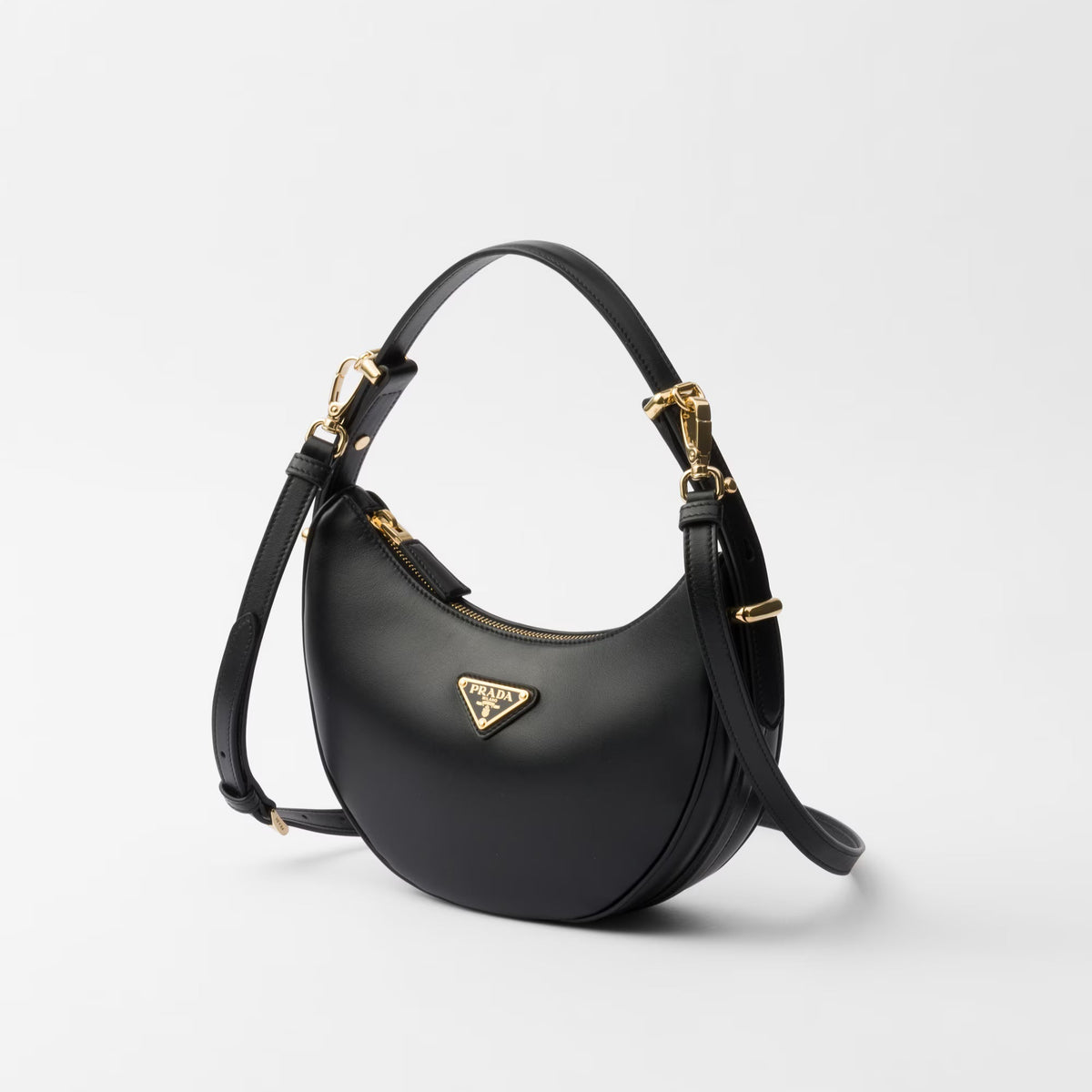 Prada Arqué Small Leather Shoulder Bag