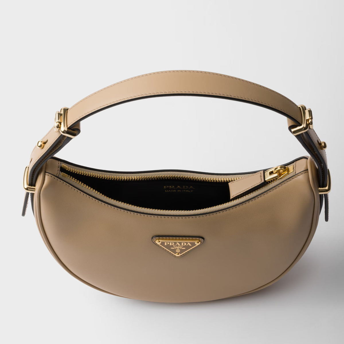Prada Arqué Small Leather Shoulder Bag