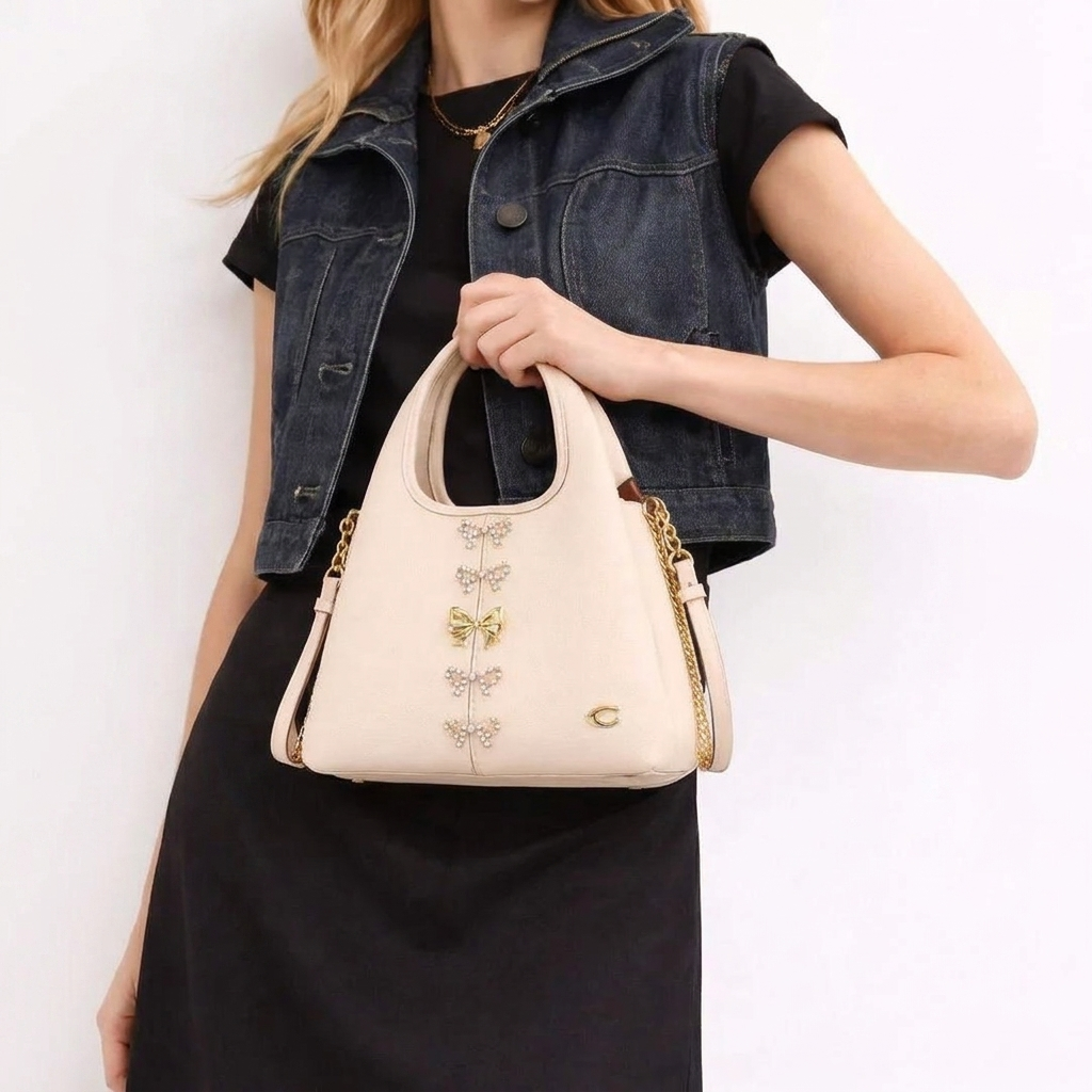 Coach Cream Lana Create Ribbon Bag