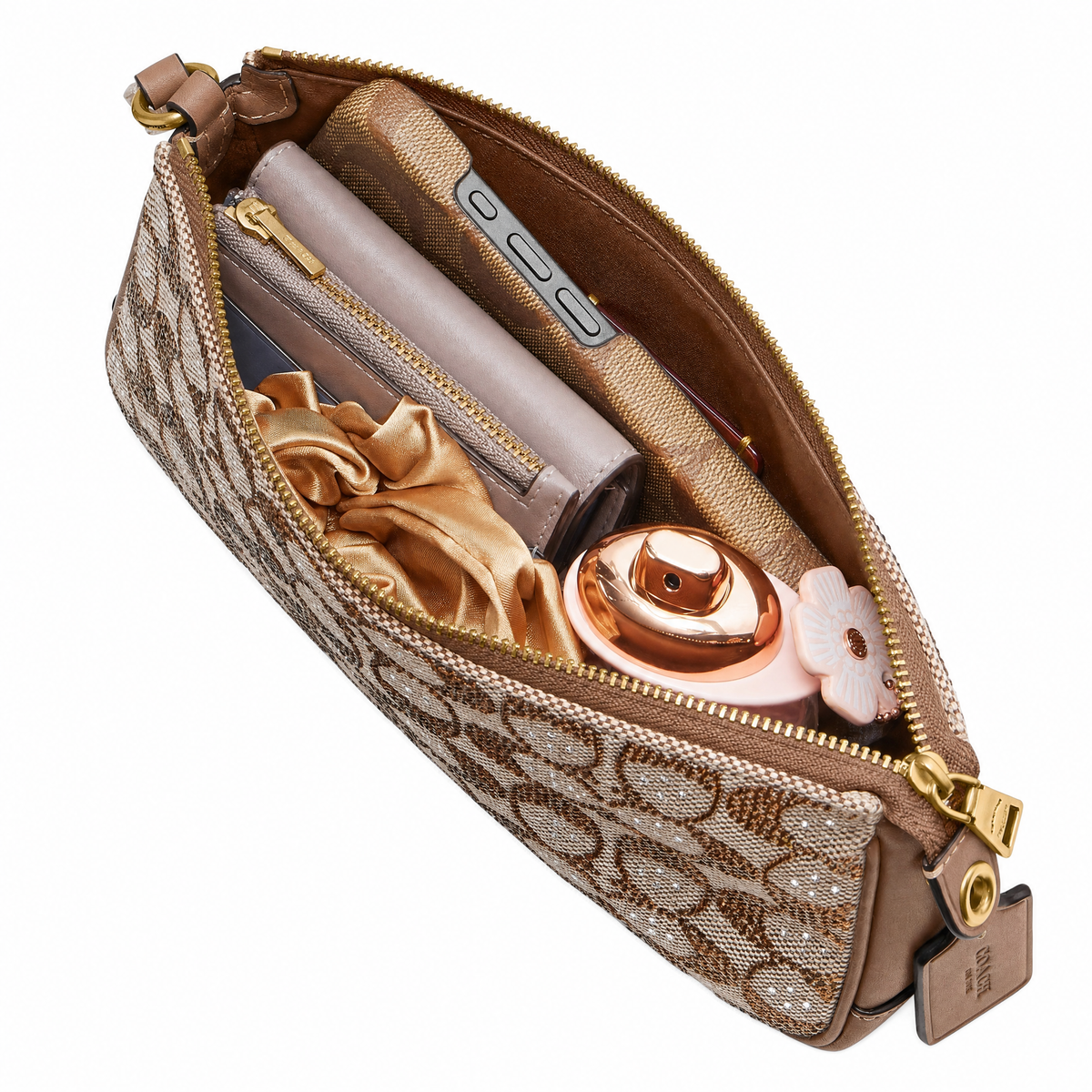 Coach Plaza Bag In Crystal Signature Jacquard