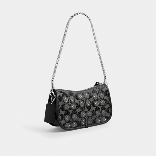 Coach Swinger Bag 20 Crystal Signature Jacquard