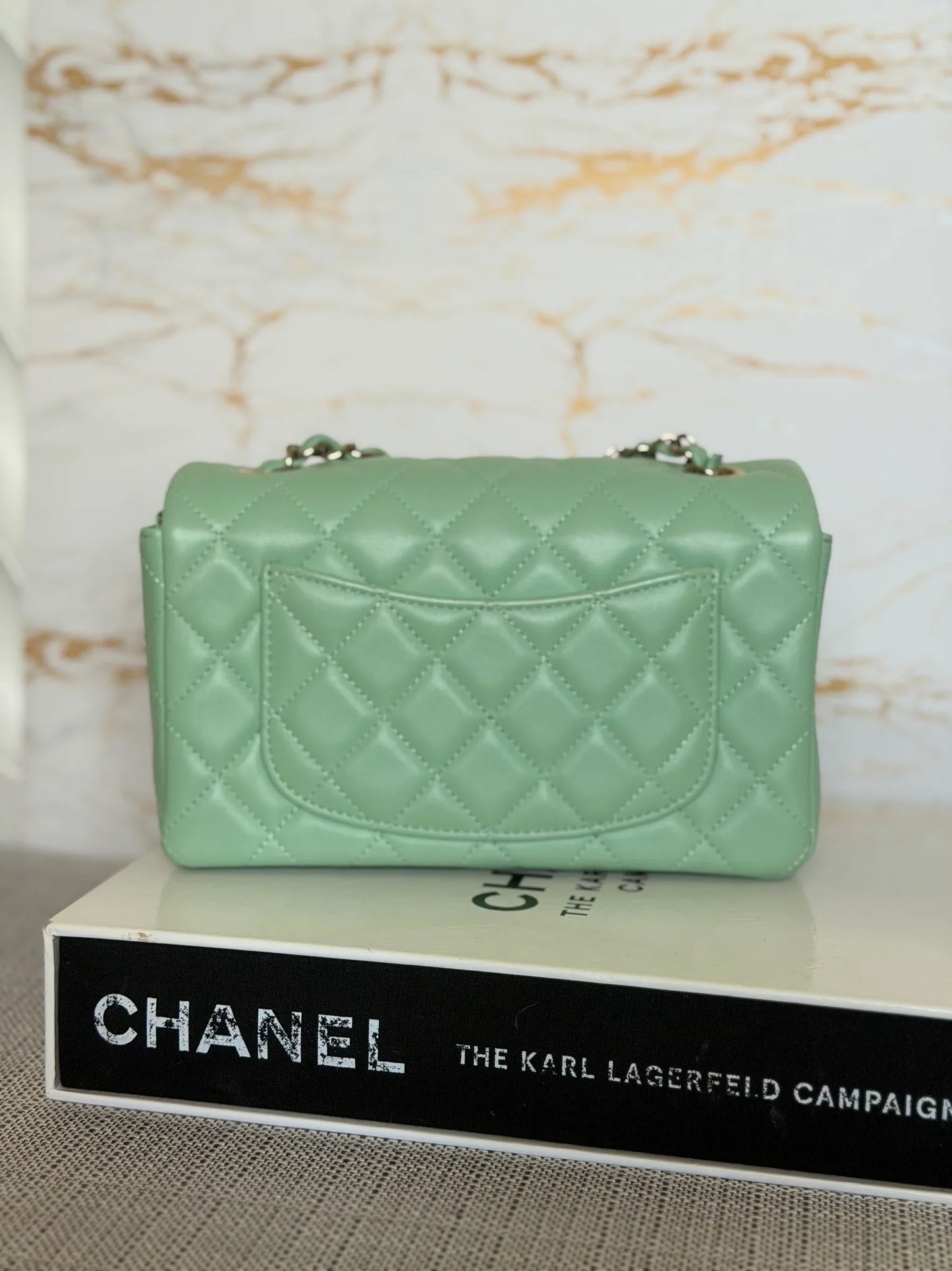 Chanel Mini Flap Bag Top Handle Lambskin