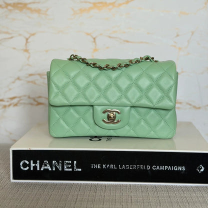 Chanel Mini Flap Bag Top Handle Lambskin