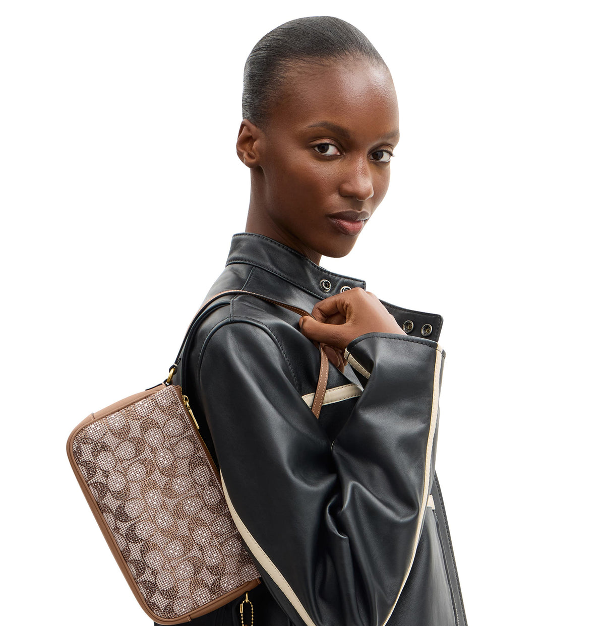 Coach Plaza Bag In Crystal Signature Jacquard