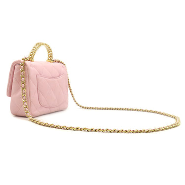 Chanel Mini Flap Bag Top Handle Lambskin