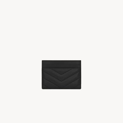 YSL CASSANDRE MATELASSÉ card case in lambskin