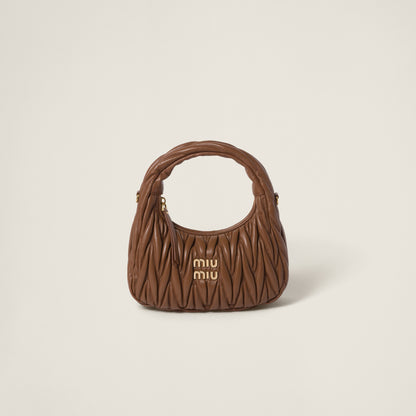 Miu Miu Wander Matelassé Nappa Leather Hobo Bag