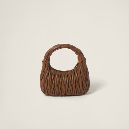 Miu Miu Wander Matelassé Nappa Leather Hobo Bag