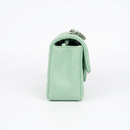 Chanel Mini Flap Bag Top Handle Lambskin
