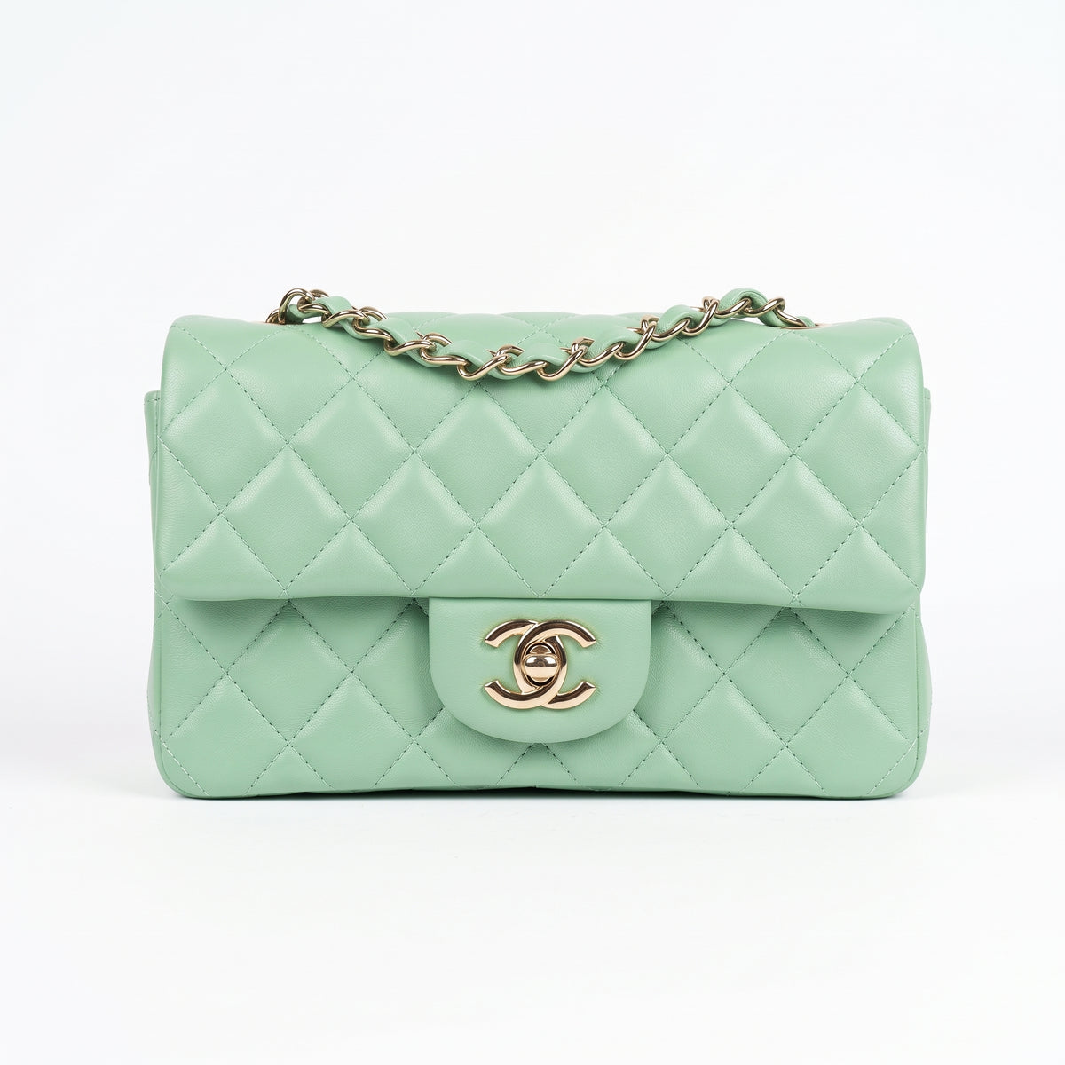 Chanel Mini Flap Bag Top Handle Lambskin