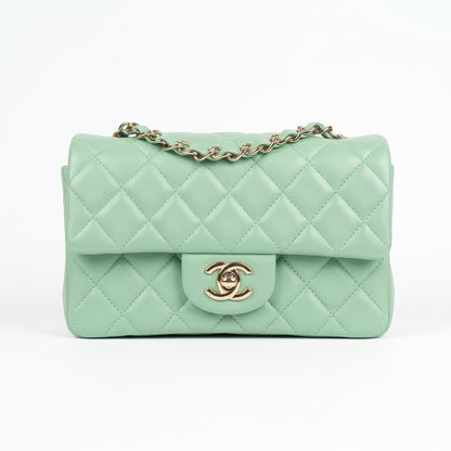Chanel Mini Flap Bag Top Handle Lambskin