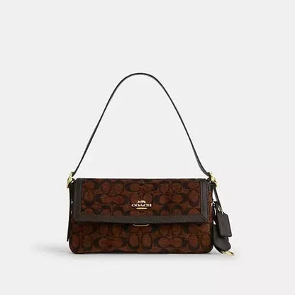 Coach Etta Small Flap Shoulder Bag In Signature Chenille