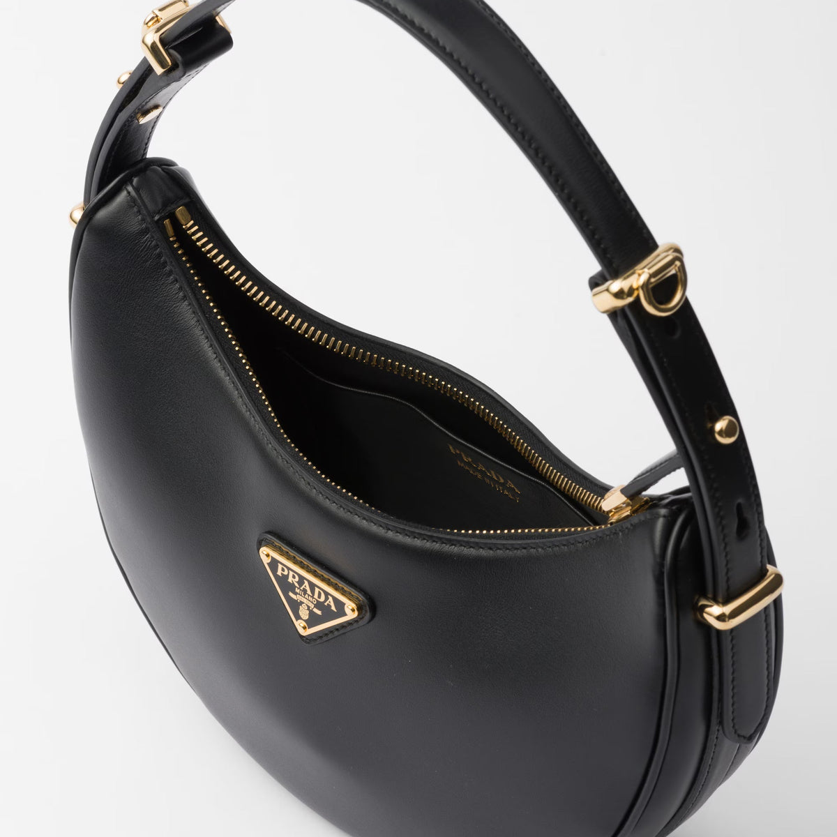 Prada Arqué Small Leather Shoulder Bag