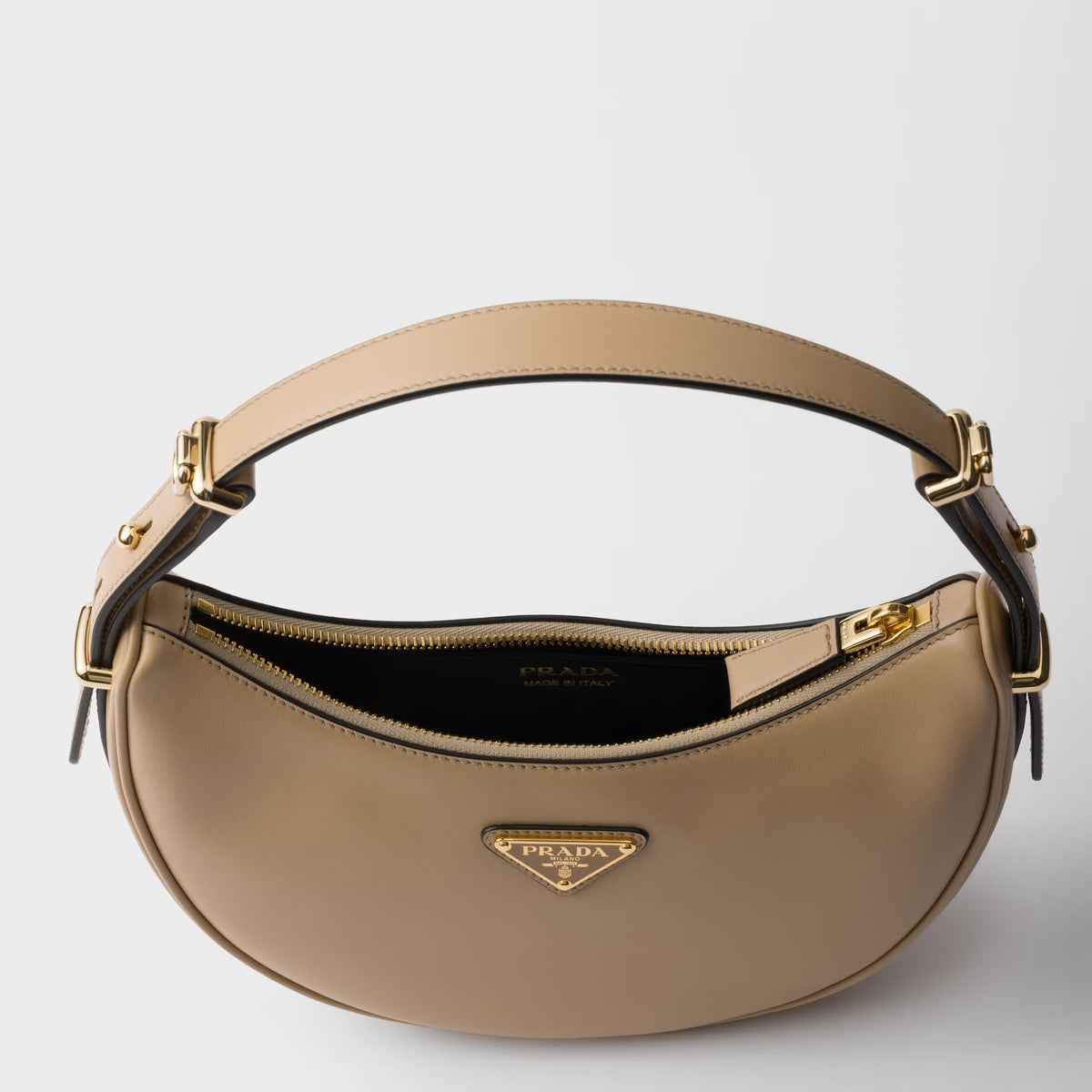 Prada Arqué Small Leather Shoulder Bag