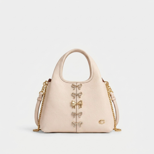 Coach Cream Lana Create Ribbon Bag