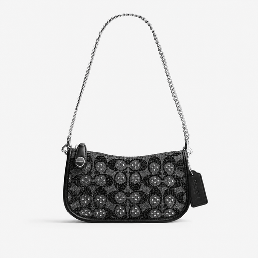 Coach Swinger Bag 20 Crystal Signature Jacquard