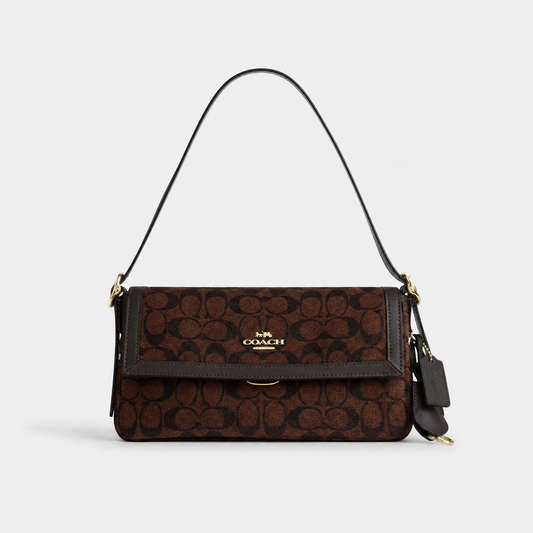 Coach Etta Small Flap Shoulder Bag In Signature Chenille